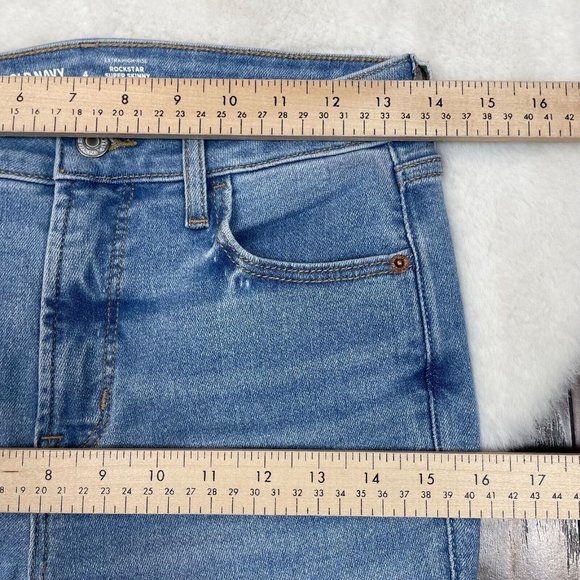 Old Navy Jeans 4 Rockstar Super Skinny High-Rise Light Wash Ripped Stretch Women - Picture 7 of 11